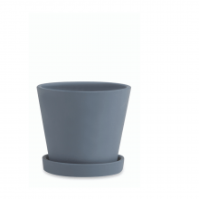 Minimalistas - Kit com 3 Vasos em Cimento Com Pratinhos (P+M+G)