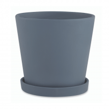 Minimalistas - Kit com 3 Vasos em Cimento Com Pratinhos (P+M+G)