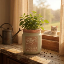 Perfect Mason - Cachepot Cimento e Cobre Tamanho M