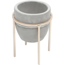 Straight Standing - Cachepot em Cimento com Suporte em Metal