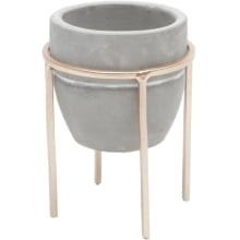 Straight Standing - Cachepot em Cimento com Suporte em Metal