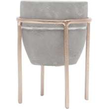 Straight Standing - Cachepot em Cimento com Suporte em Metal