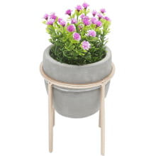 Straight Standing - Cachepot em Cimento com Suporte em Metal