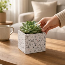 Square Granilite Terrazzo - Cachepot em Cimento