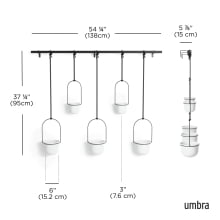 Triflora - Kit com 5 Vasos de Parede
