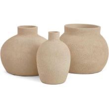 Triple Rustic - Kit 3 Mini Vasos em Polirresina Off White