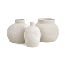 Triple Rustic - Kit 3 Mini Vasos em Polirresina Off White