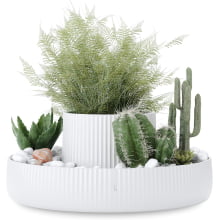 Vaso Decorativo de Cerâmica Fountain Umbra – 2 em 1: Vaso e Organizador