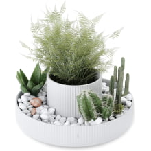 Vaso Decorativo de Cerâmica Fountain Umbra – 2 em 1: Vaso e Organizador