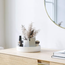 Vaso Decorativo de Cerâmica Fountain Umbra – 2 em 1: Vaso e Organizador