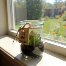 You Are Amazing - Mini Vaso com Suculenta Artificial Verde