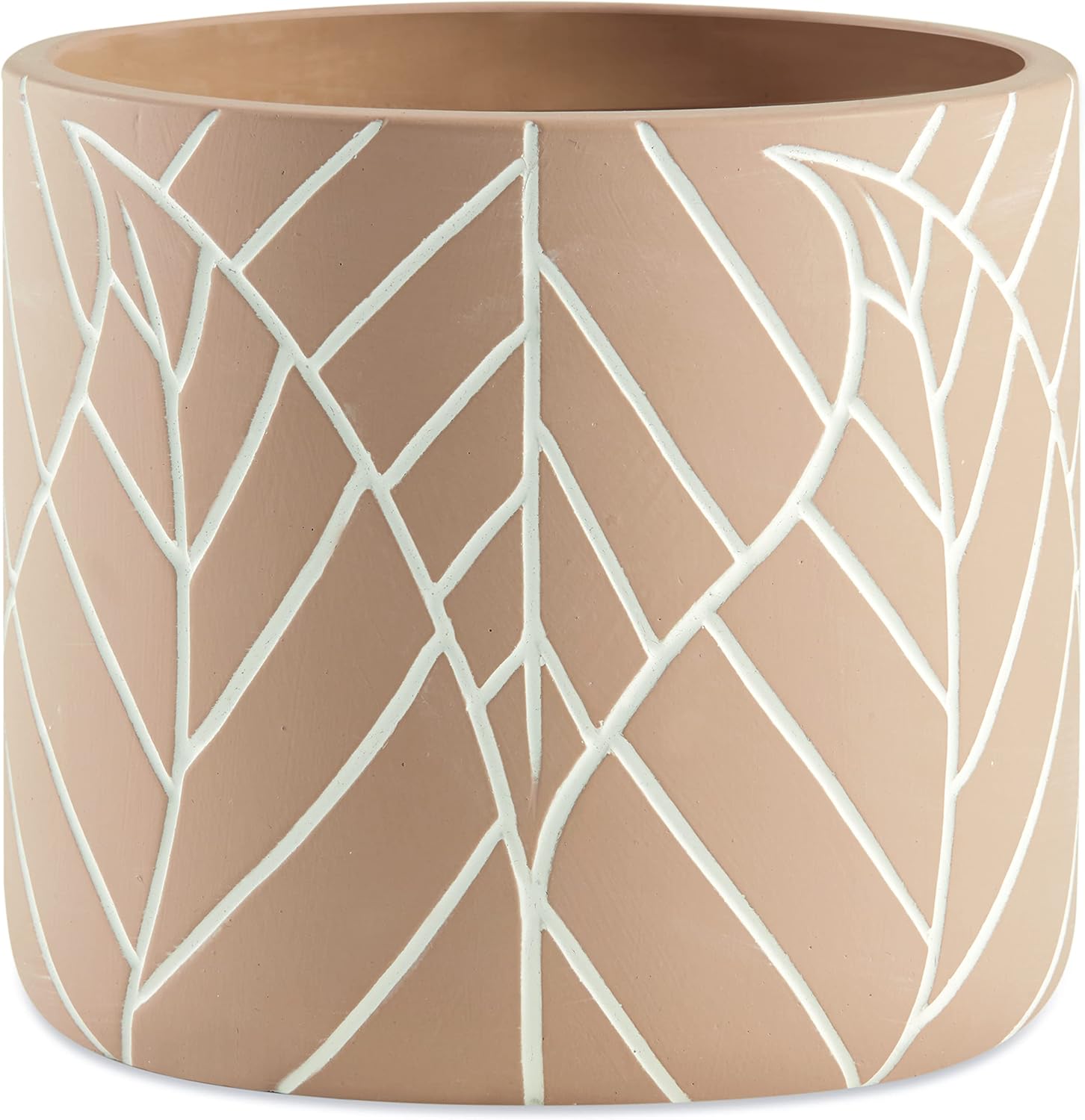 Folhas - Cachepot Nude em Cimento - Tamanho G