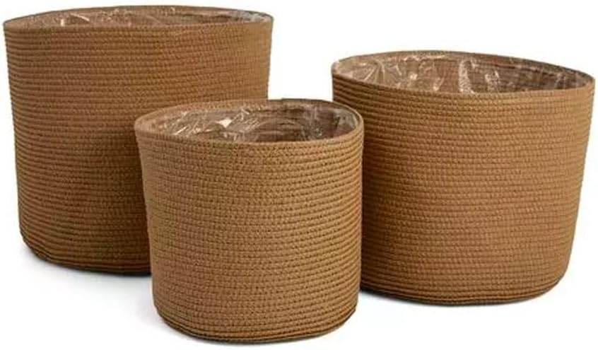 Tupã - Kit 3 Cachepots em Fibra Sintetica